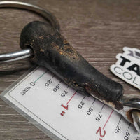 Thick Rubber Loose Ring Snaffle Bit *fair/poor, rusty, dirty, v.chewed, missing chunks
