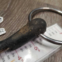 Thick Rubber Loose Ring Snaffle Bit *fair/poor, rusty, dirty, v.chewed, missing chunks

