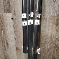 Narrow Metal Folding Saddle Rack, nylon web bottom *gc, dusty, scratches, rust, tape, scrapes
