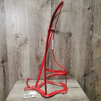 Wall Mount Hvy ?Cast Metal Saddle Rack *gc, scratches, rubs, peeled, older
