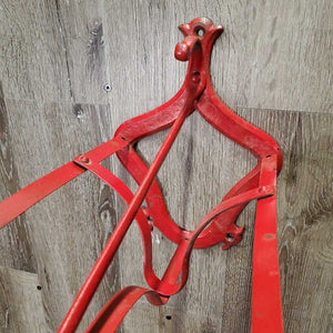 Wall Mount Hvy ?Cast Metal Saddle Rack *gc, scratches, rubs, peeled, older