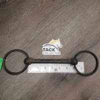 VINTAGE - NOT suitable to USE Hvy Loose Ring Mullen Mouth Bit *fair, rusty, v.bent, older, pitted
