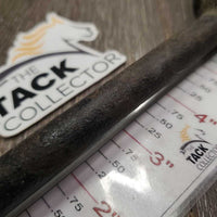 VINTAGE - NOT suitable to USE Hvy Loose Ring Mullen Mouth Bit *fair, rusty, v.bent, older, pitted
