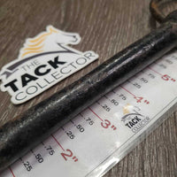 VINTAGE - NOT suitable to USE Hvy Loose Ring Mullen Mouth Bit *fair, rusty, v.bent, older, pitted
