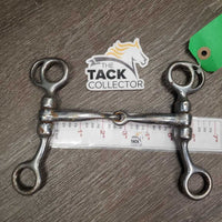 SS Thick Tom Thumb Bit *fair, rusty, pitted, chips, rubs & scrapes, older
