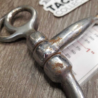 SS Thick Tom Thumb Bit *fair, rusty, pitted, chips, rubs & scrapes, older
