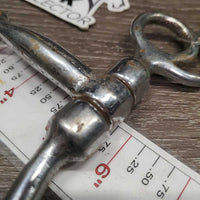 SS Thick Tom Thumb Bit *fair, rusty, pitted, chips, rubs & scrapes, older
