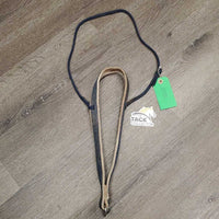 Nylon Web Tie Down Nose Band *fair, older, v.dirty, edge rubs & frays, v.stiff & twists, oxidized
