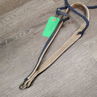 Nylon Web Tie Down Nose Band *fair, older, v.dirty, edge rubs & frays, v.stiff & twists, oxidized
