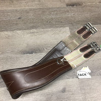 Padded Anatomical Girth, 2x els, 3x D rings *vgc, clean, mnr stains, rubs & film/residue