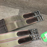 Padded Anatomical Girth, 2x els, 3x D rings *vgc, clean, mnr stains, rubs & film/residue