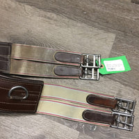 Padded Anatomical Girth, 2x els, 3x D rings *vgc, clean, mnr stains, rubs & film/residue