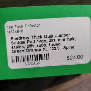 Thick Quilt Jumper Saddle Pad *vgc, dirt, mnr hair, stains, pills, rubs, faded