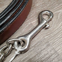 Leather Lead Shank, 30" Nose Chain *like new, v,mnr dirt?stain

