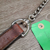 Leather Lead Shank, 30" Nose Chain *like new, v,mnr dirt?stain
