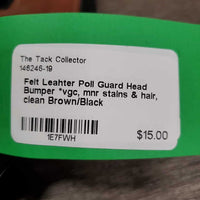 Felt Leahter Poll Guard Head Bumper *vgc, mnr stains & hair, clean
