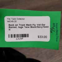 Mesh Fly Veil Ear Bonnet, tags *new
