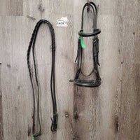 Rsd Bridle, Rsd Braided Reins *vgc, clean & mnr dirt/residue, rubs, scrapes & creases
