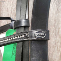 Padded Dressage Bridle, Crank, Flash, Web Reins, Navy Bag, tags *new
