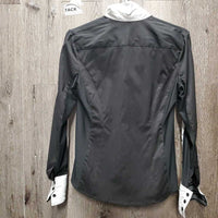 LS Sun Show Shirt, Mesh, magnetic collar *gc, seam puckers, rubs, pills, dingy
