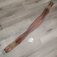 Leather Girth, 2x els *gc/fair, dirt, rubs, v.faded, mnr hairy seams, dry, v.stiff
