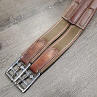 Leather Girth, 2x els *gc/fair, dirt, rubs, v.faded, mnr hairy seams, dry, v.stiff
