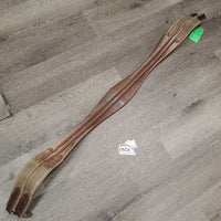 Leather Girth, 2x els *gc/fair, dirt, rubs, v.faded, mnr hairy seams, dry, v.stiff
