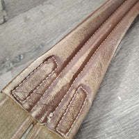 Leather Girth, 2x els *gc/fair, dirt, rubs, v.faded, mnr hairy seams, dry, v.stiff
