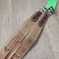Leather Girth, 2x els *gc/fair, dirt, rubs, v.faded, mnr hairy seams, dry, v.stiff
