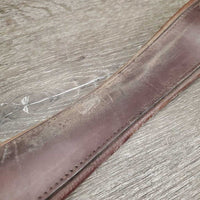 Narrow Leather Girth, 1x els *fair, v.dirty, v.stained, thread, stiff, dry, rubs, faded, v.cracked
