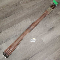 Narrow Leather Girth, 1x els *fair, v.dirty, v.stained, thread, stiff, dry, rubs, faded, v.cracked
