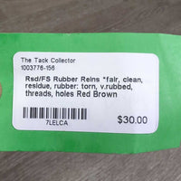 Rsd/FS Rubber Reins *fair, clean, residue, rubber: torn, v.rubbed, threads, holes

