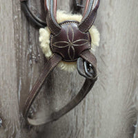 Rsd PaddedFigure 8 Bridle *gc, clean & dirty, stains, rubs, dents, stiff, dry
