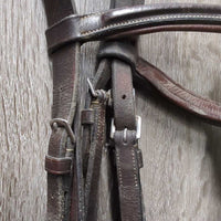 Rsd PaddedFigure 8 Bridle *gc, clean & dirty, stains, rubs, dents, stiff, dry
