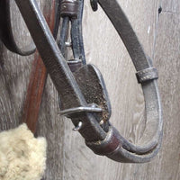 Rsd PaddedFigure 8 Bridle *gc, clean & dirty, stains, rubs, dents, stiff, dry
