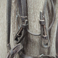 Rsd Padded Bridle *gc, dirty, rubs, scrapes, creases, v.tight keepers, xholes, splitting, dry, stiff
