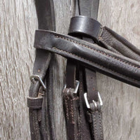 Rsd Padded Bridle *gc, dirty, rubs, scrapes, creases, v.tight keepers, xholes, splitting, dry, stiff
