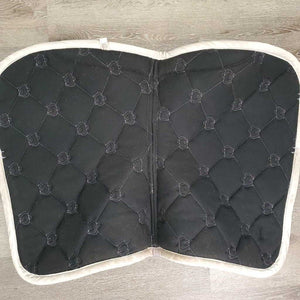 Quilt Jumper Saddle Pad, 2x Piping *gc, clean, stains, mnr hair, puckers, rubs, snags, threads