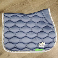Quilt Jumper Saddle Pad, 2x Piping *vgc/gc, clean, hair, mnr rubs, undone stitch, stains, threads, puckers