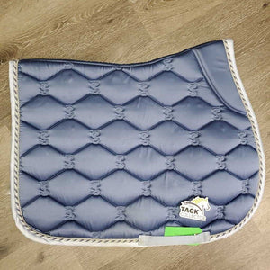 Quilt Jumper Saddle Pad, 2x Piping *vgc/gc, clean, hair, mnr rubs, undone stitch, stains, threads, puckers