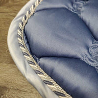 Quilt Jumper Saddle Pad, 2x Piping *vgc/gc, clean, hair, mnr rubs, undone stitch, stains, threads, puckers