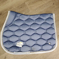 Quilt Jumper Saddle Pad, 2x Piping *vgc/gc, clean, hair, mnr rubs, undone stitch, stains, threads, puckers