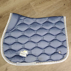 Quilt Jumper Saddle Pad, 2x Piping *vgc/gc, clean, hair, mnr rubs, undone stitch, stains, threads, puckers