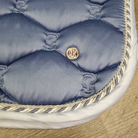 Quilt Jumper Saddle Pad, 2x Piping *vgc/gc, clean, hair, mnr rubs, undone stitch, stains, threads, puckers