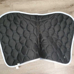 Quilt Jumper Saddle Pad, 2x Piping *vgc/gc, clean, hair, mnr rubs, undone stitch, stains, threads, puckers
