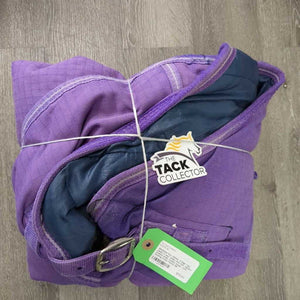 Hvy Winter Blanket, 2 legs *vgc, clean, 0 wpf, older, mnr hair, repairs, broken snap, faded, snags, rubs, binding frays