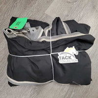 Hi Neck Rain Sheet, 2 legs *gc, 0 wpf, dirt, film, rubs, snags, frays, repairs, mnr stains