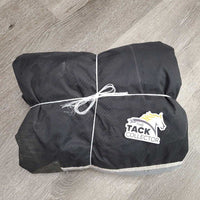 Hi Neck Rain Sheet, 2 legs *gc, 0 wpf, dirt, film, rubs, snags, frays, repairs, mnr stains
