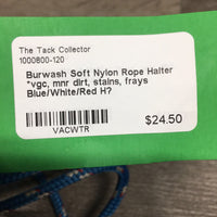 Soft Nylon Rope Halter *vgc, mnr dirt, stains, frays
