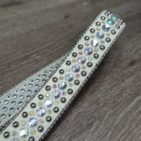 Leather Western Bling Belt, Bling Buckle *like new/xc, mnr scuffs & scratches
